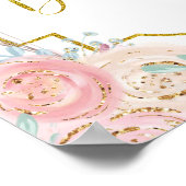 Roze en gouden gootsteenCarrousel Welkomstteken Poster (Hoek)