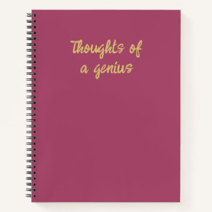 Roze en Gouden Grappige Gedachten van een Genie Notitieboek