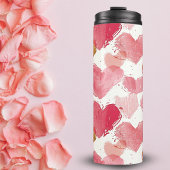 Roze en Gouden Harten Thermische Tumbler Thermosbeker