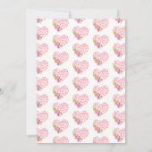 Roze en gouden harten Valentijn bruiloft Kaart (Achterkant)