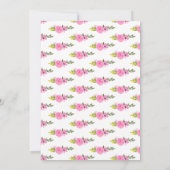 Roze en Gouden Hartjes Valentijn Baby Shower Kaart (Achterkant)