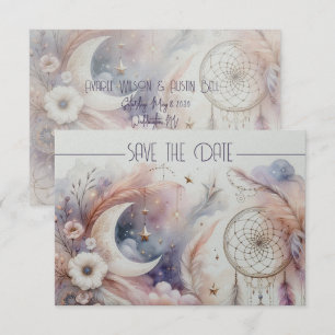 Roze en Gouden Hemelmaan Save the Date