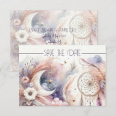 Roze en Gouden Hemelse Maan Bericht van Opschortin (Voorkant / Achterkant)