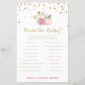 Roze en gouden Herfst Vrijgezellenfeest, pompoen (Voorkant)