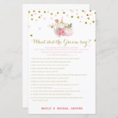 Roze en gouden Herfst Vrijgezellenfeest, pompoen (Voorkant / Achterkant)