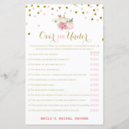 Roze en gouden Herfst Vrijgezellenfeest, pompoen