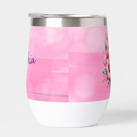  Roze en Gouden Ice Cream Cone Gepersonaliseerd (Rechts)