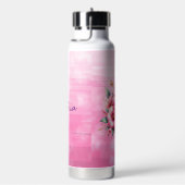 Roze en Gouden Ice Cream Cone Gepersonaliseerd Waterfles (Rechts)