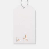 Roze en gouden ijs Gouden Verjaardag Cadeaulabel (Achterkant)