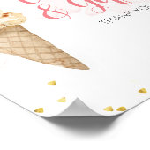 Roze en Gouden Ijskaarten & Cadeaus Poster (Hoek)