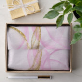 Roze en gouden inkt cirkel patroon tissuepapier (Geschenk)