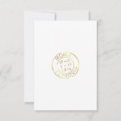 Roze en gouden Italiaanse gondel RSVP Kaartje (Achterkant)