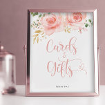 Roze en gouden Kaarten en cadeautjes Foto Afdruk<br><div class="desc">Er is een heerlijk babymeisje onderweg. Viel de komende komst van je nieuwe vreugdebundel met mijn chic blush en roze waterverf floral baby shower cards en cadeaubord. Met prachtige bloemen met een stomp en roze waterverf. Pas deze vreugde uitnodiging gemakkelijk en snel met uw partijdetails aan; druk de pas het...</div>