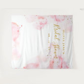 Roze en gouden kalligrafie Scriptfoto's Prop Backd Wandkleed (Voorkant (horizontaal))