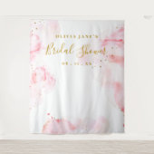 Roze en gouden kalligrafie Scriptfoto's Prop Backd Wandkleed (Voorkant)