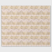 Roze en Gouden Kant Cadeaupapier (Vlak)