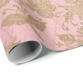 Roze en gouden kant cadeaupapier (Rol Hoek)