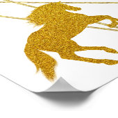 Roze en Gouden Kentucky Derby Welkomstbord Poster (Hoek)