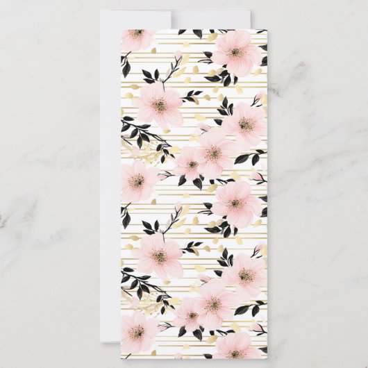 Roze en gouden kersenbloesem Bladwijzer (Achterkant)