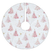 Roze en Gouden Kerstbomen Kerstboom Rok (Voorkant)