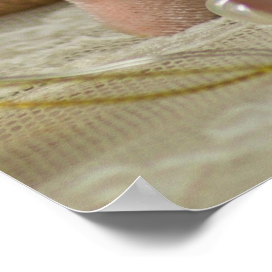 Roze en gouden kerstversieringen, hertenfiguurtjes poster (Hoek)