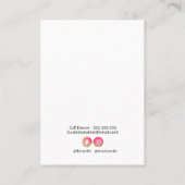 Roze en gouden Ketting display Kaart Visitekaartje (Achterkant)