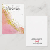 Roze en gouden Ketting display Kaart Visitekaartje (Voorkant / Achterkant)