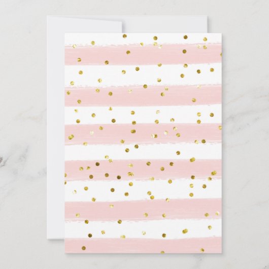 Roze en gouden kleine pompoen is onderweg kaart (Achterkant)