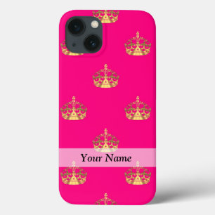 Roze en gouden kroonpatroon Case-Mate iPhone case