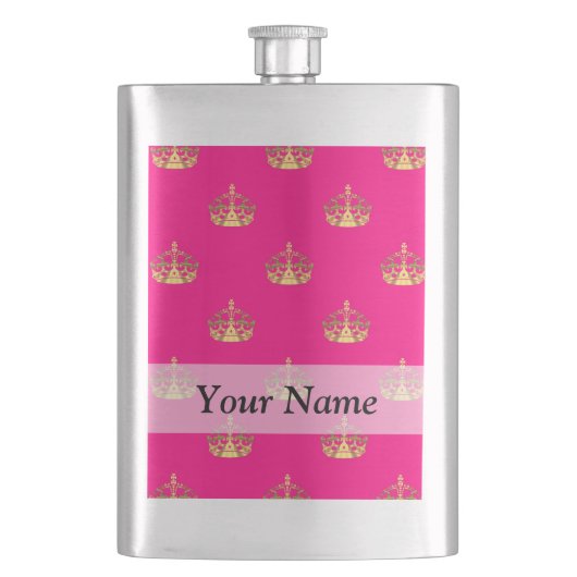 Roze en gouden kroonpatroon flacon (Voorkant)