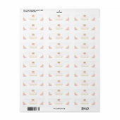 Roze en gouden kroonprinses Blush Floral Etiket (Full Sheet)