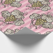 Roze en gouden kunst Deco Wijn Cadeaupapier (Hoek)