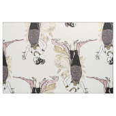 Roze en gouden kunst Deco Wijn Stof (Fat Quarter)