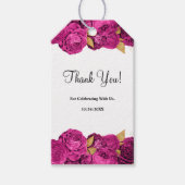 Roze en gouden Labels voor weddenschappen Cadeaulabel (Voorkant)