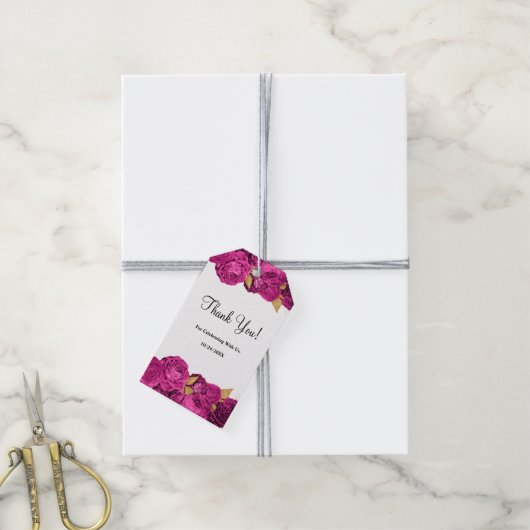 Roze en gouden Labels voor weddenschappen Cadeaulabel (Met Touw)