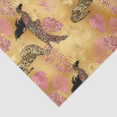 Roze en Gouden Leopard Reeks Ontwerp 8 Tissuepapier (Detail)