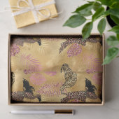 Roze en Gouden Leopard Reeks Ontwerp 8 Tissuepapier (Geschenk)