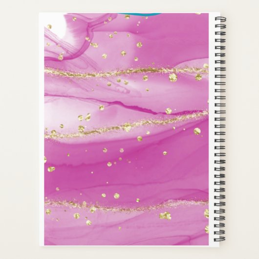Roze en Gouden Leraar Multomap Planner (Achterkant)