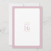  Roze en Gouden Lief 16e Verjaardag Kaart (Achterkant)