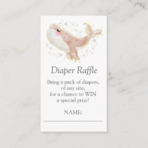 Roze en gouden lief walvisboek voor babyshower