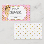 Roze en Gouden Luier Raffle Insert Informatiekaartje (Voorkant / Achterkant)