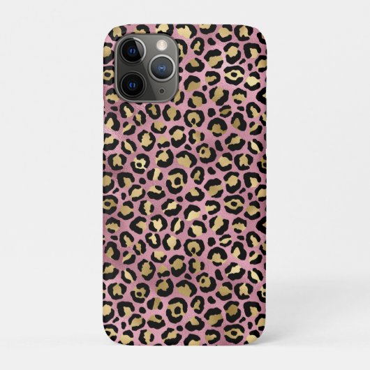 Roze en Gouden Luipaard Serie Design 15 Case-Mate iPhone Case (Achterkant)