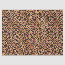 Roze en Gouden Luipaard Serie Ontwerp 13 Tissuepapier