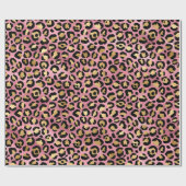 Roze en Gouden Luipaard Serie Ontwerp 15 Cadeaupapier (Vlak)