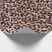 Roze en Gouden Luipaard Serie Ontwerp 15 Cadeaupapier (Hoek)