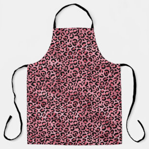Roze en Gouden Luipaard Serie Ontwerp 2 Schort
