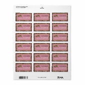 Roze en gouden luipaardprint etiket (Full Sheet)