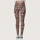 Roze en gouden luipaardprint leggings (Voorkant)