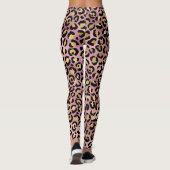 Roze en gouden luipaardprint leggings (Achterkant)