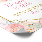 Roze en gouden magische carrousel luierspelbord poster (Hoek)